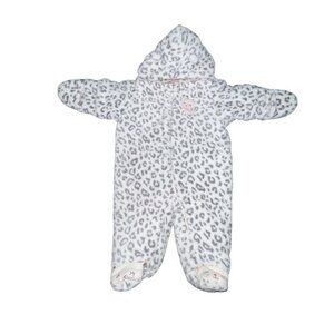 Little Wonders Baby Bunting Animal‎ Print Full Zip One Piece Size 3-6 Months Cat